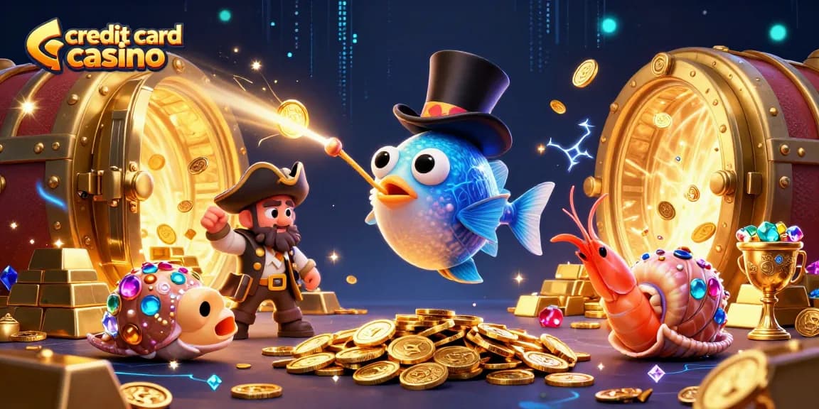 Experience the thrilling world of credit card casino gaming with vibrant characters and dynamic elements.