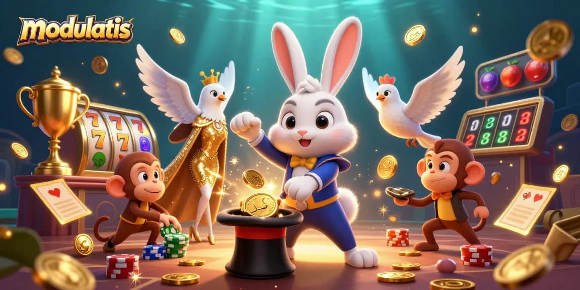 Menggali kemenangan dengan modulatis, gambar ilustrasi 3D kompetisi kasino slot yang menarik.