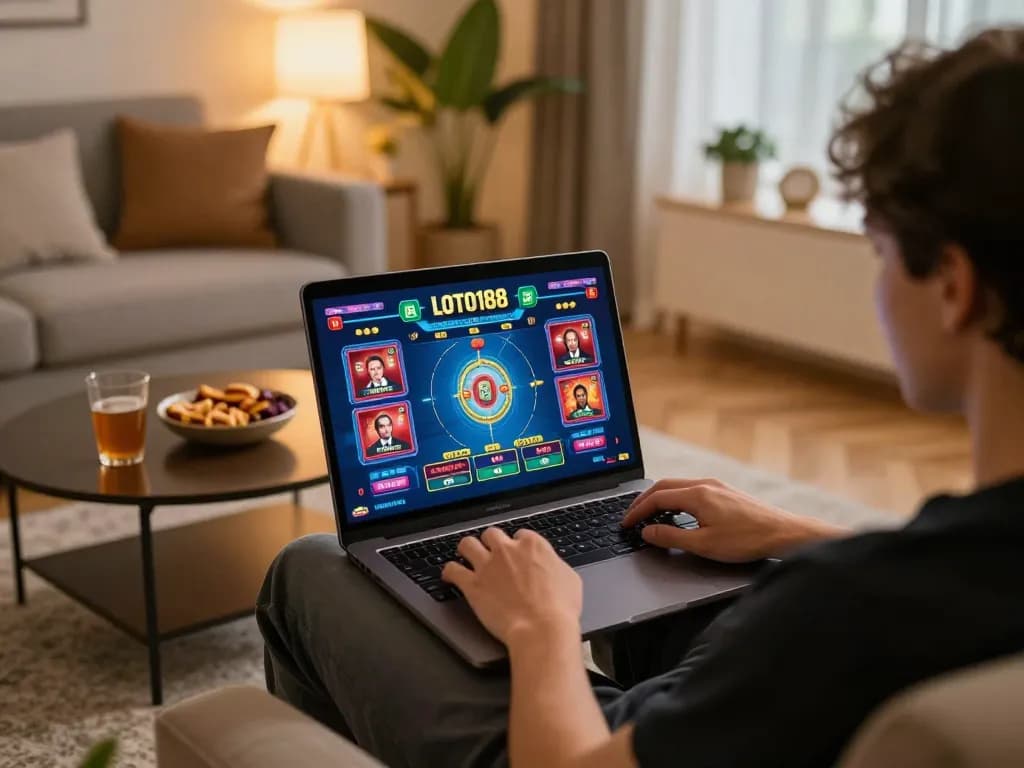 Experience LOTO188 gaming from home with an engaging online setup featuring cozy atmosphere.