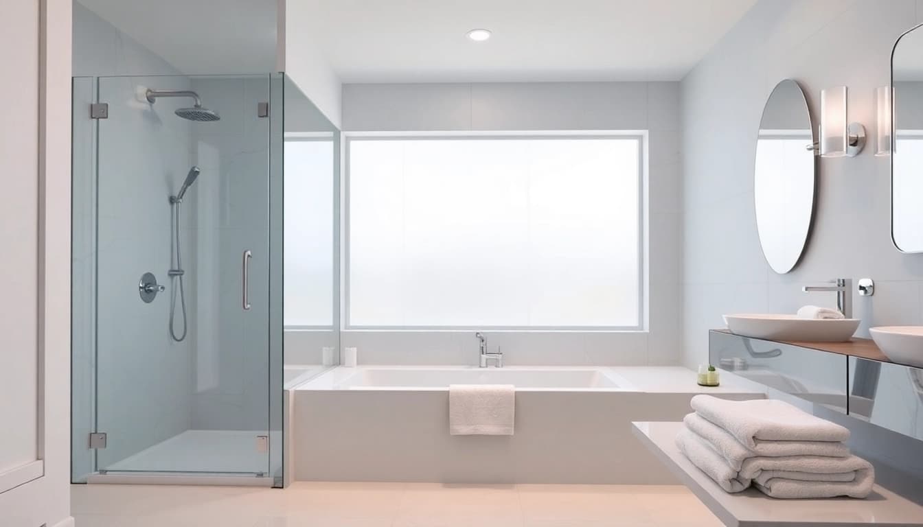 Discover the best shower doors for Tubs showcasing elegant frameless glass doors in a modern bathroom setting.