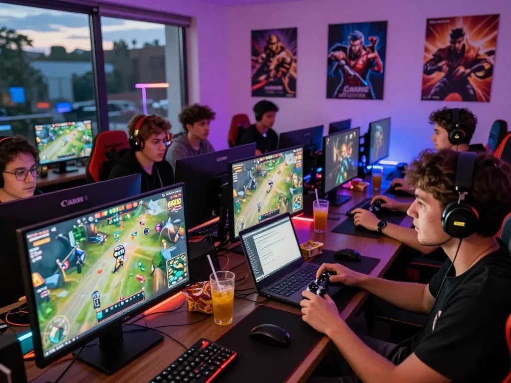 Engaged players in a multiplayer match showcasing the excitement of go88 online gaming.