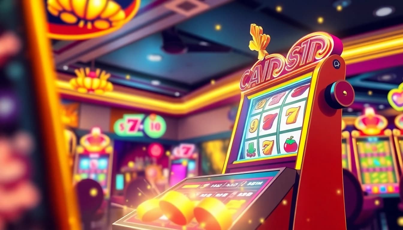 Mainan slot777 yang memukau mendominasi layar kasino online yang penuh warna.