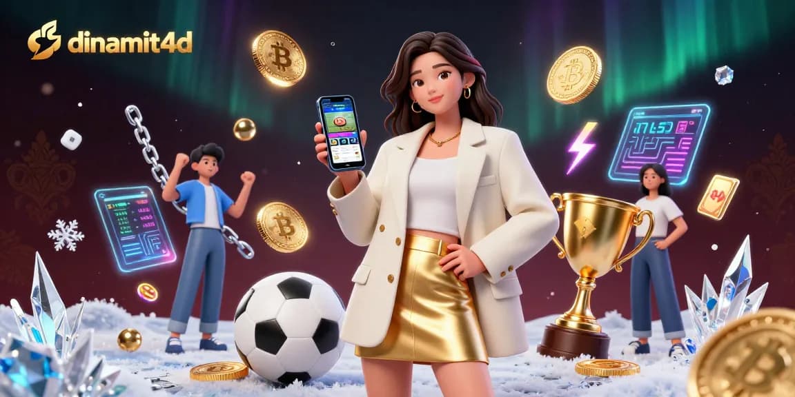 Experience winning with dinamit4d through an engaging sports betting app illustration featuring advanced gaming elements.
