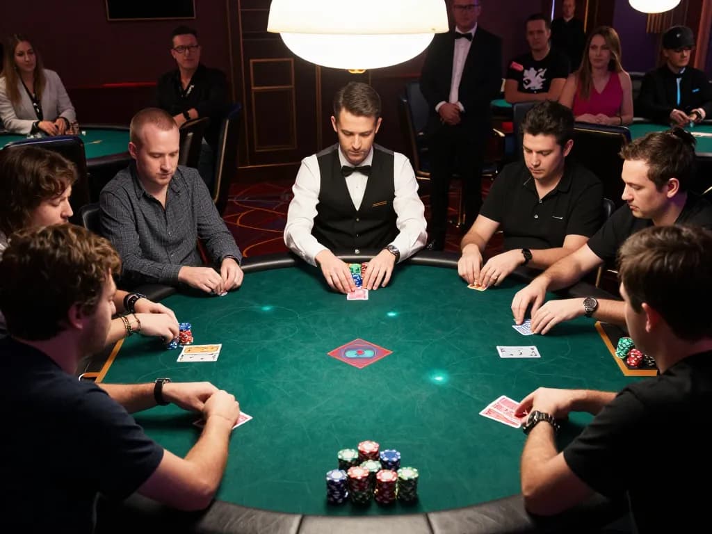 Engaged players showcasing strategic moves at a poker table with top quality widgets for enhanced gameplay.