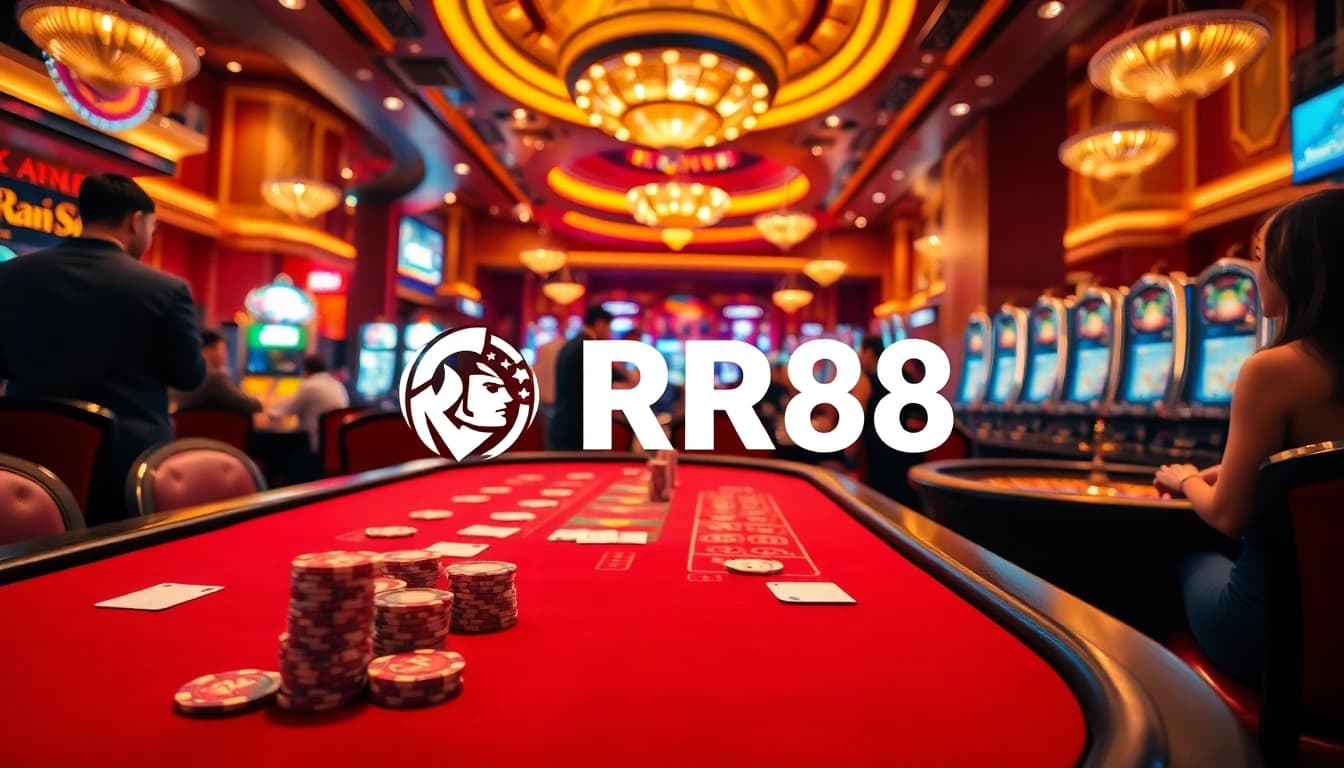 RR88 professionals engaging in a thrilling chip exchange at a casino table.