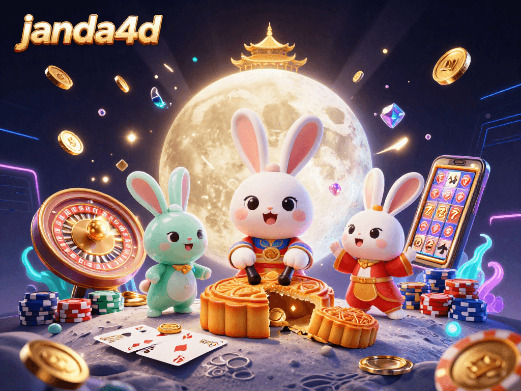 Game judi online di janda4d dengan simbol warna-warni dan koin berkilauan yang mengasyikkan.