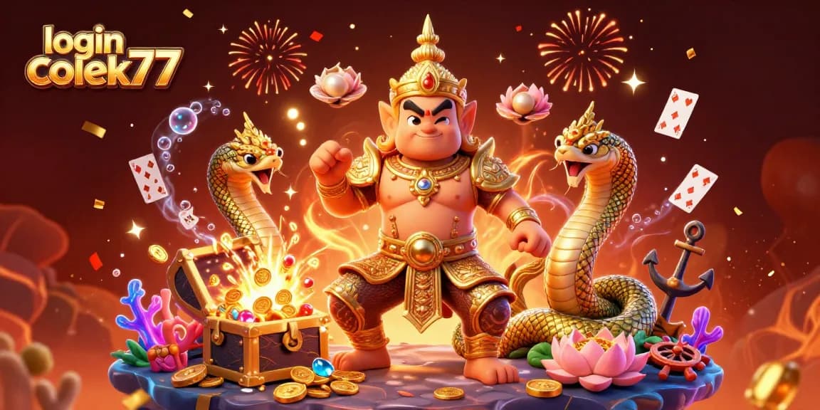 Experience the thrilling games at login colek77 featuring vibrant casino elements and unique characters.