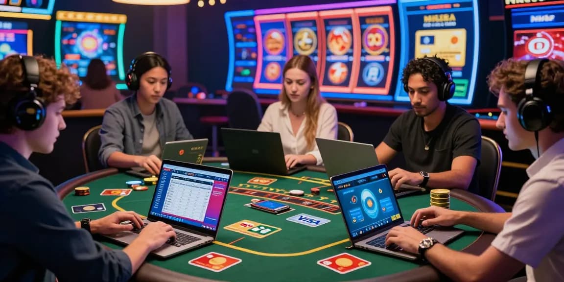 Engaging online gambling scene showcasing diverse players enjoying credit card casinos with vibrant gaming elements and responsible gambling tools at https://pavilions.org.uk.