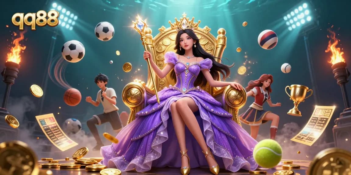 Engage in thrilling action at qq88 with vibrant gaming elements and a glamorous setup.