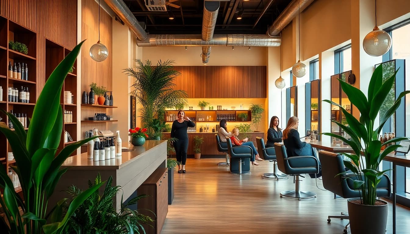 Seamless hair transformation at addendum salon featuring vibrant colors and skilled stylists.