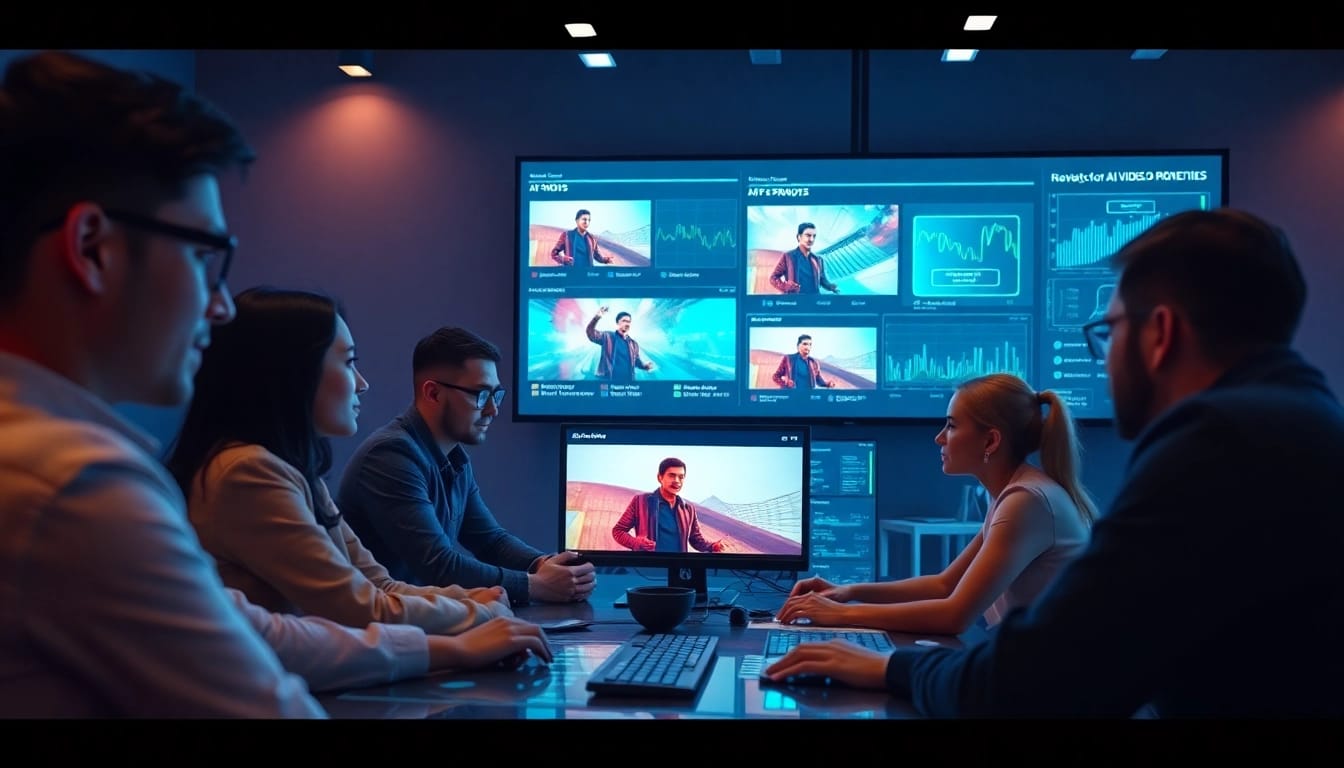 Video to prompt ai analysis in a modern workspace showcasing innovative technology.