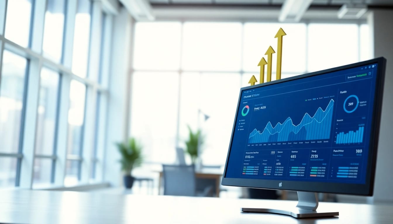 Visual representation of an SEO Rank Tracker dashboard showcasing performance metrics and analytics.