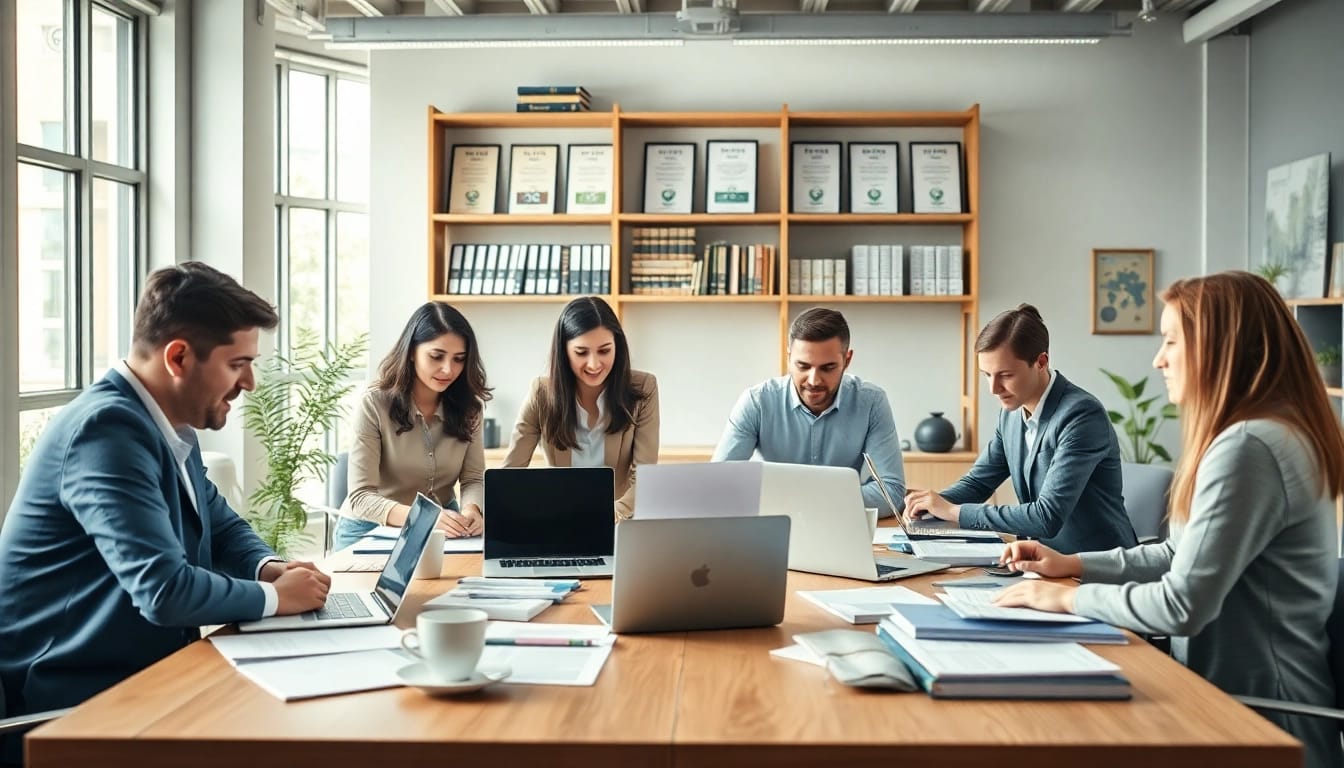 Engaging technical documentation services showcased in a collaborative office setting.