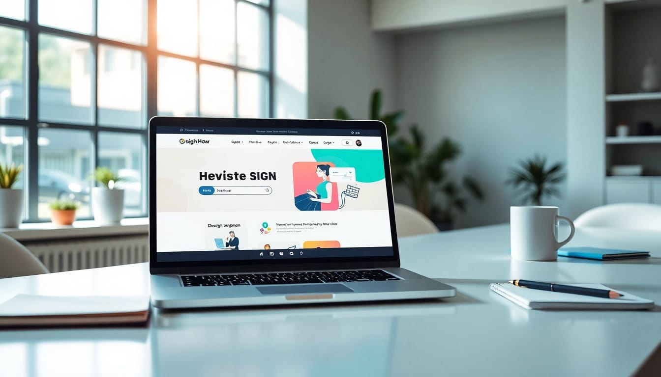 View of the innovative website https://uu88.how/ shown on a laptop in a professional office.