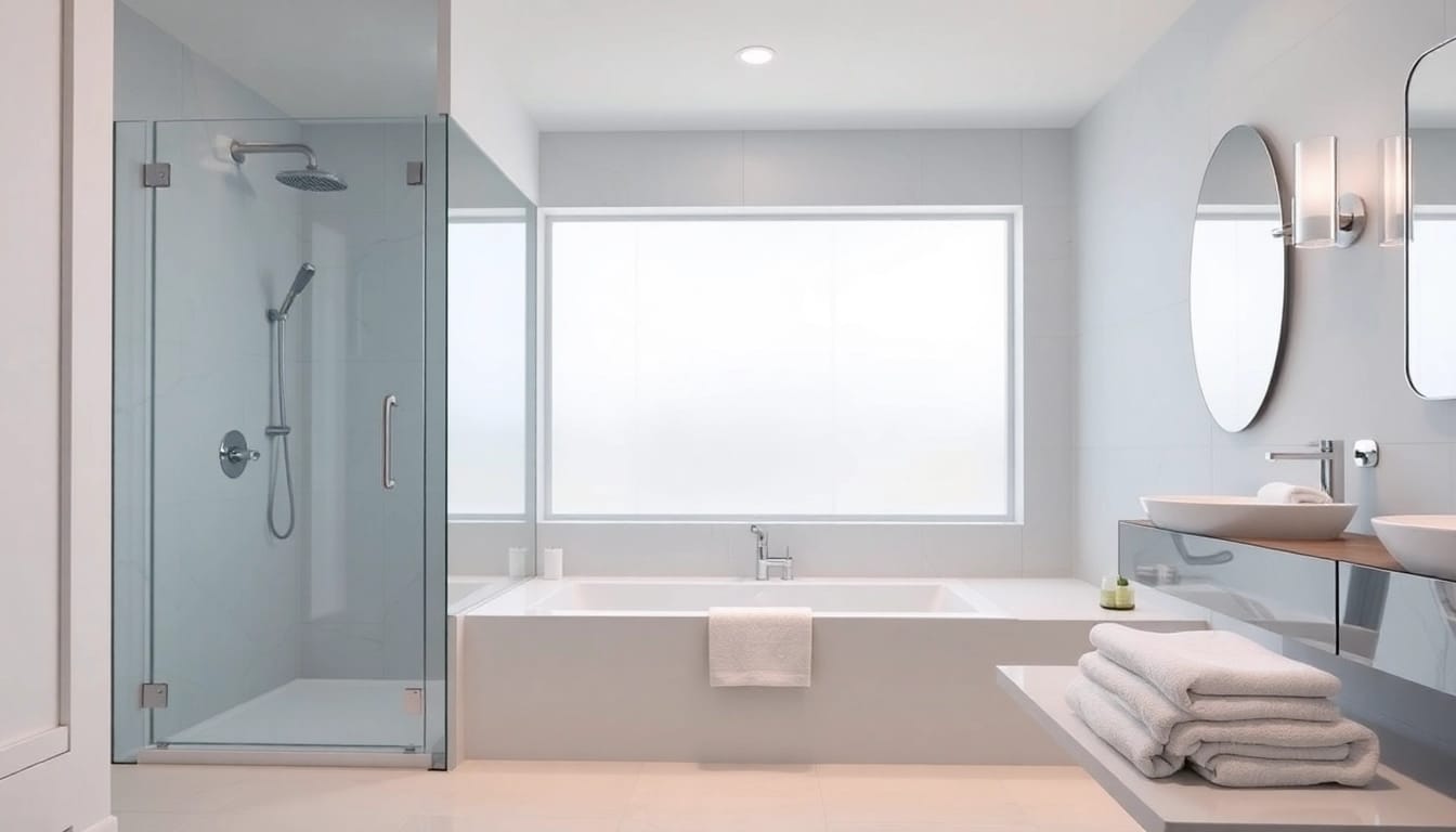 Discover the best shower doors for Tubs showcasing elegant frameless glass doors in a modern bathroom setting.