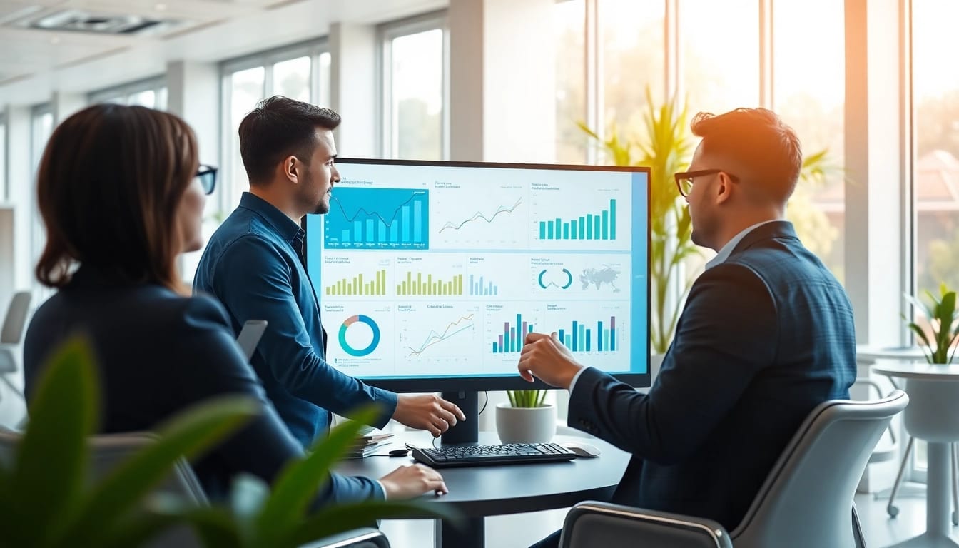 Sales professionals leveraging a content analytics tool for sales teams to drive data-informed decisions.