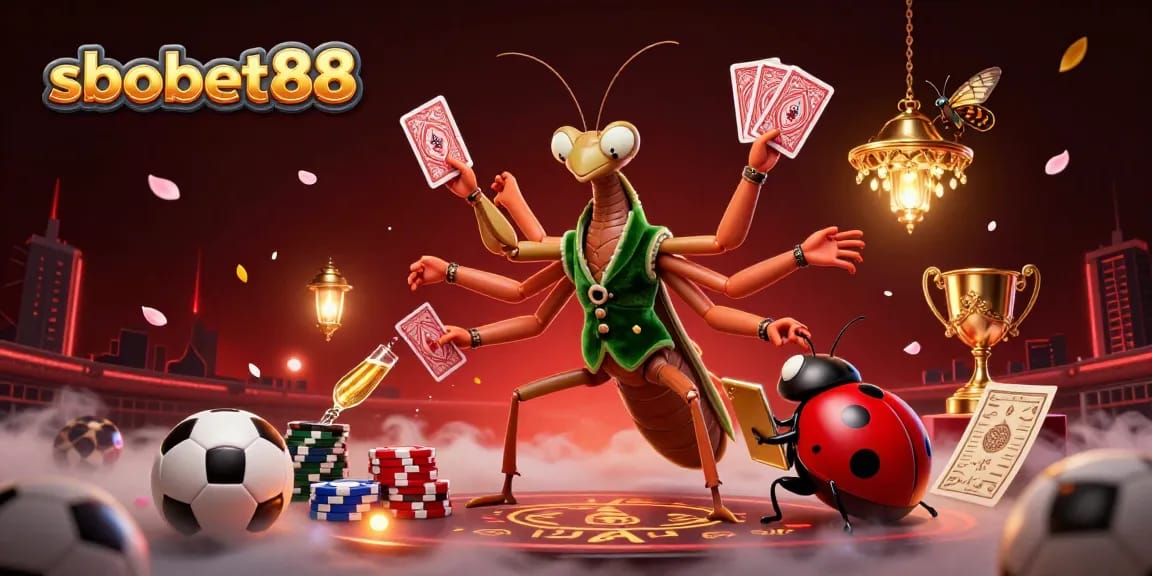 Experience sbobet88 with a vibrant betting scene featuring dynamic sports elements and engaging characters.