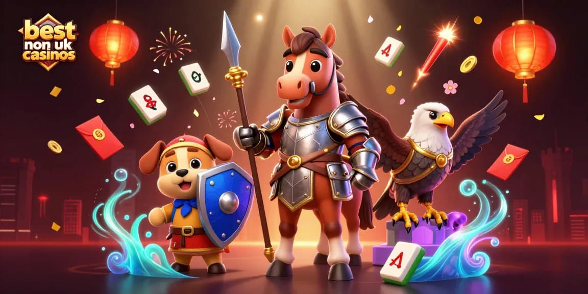 Experience the excitement at the best non UK casinos with this animated 3D casino scene.