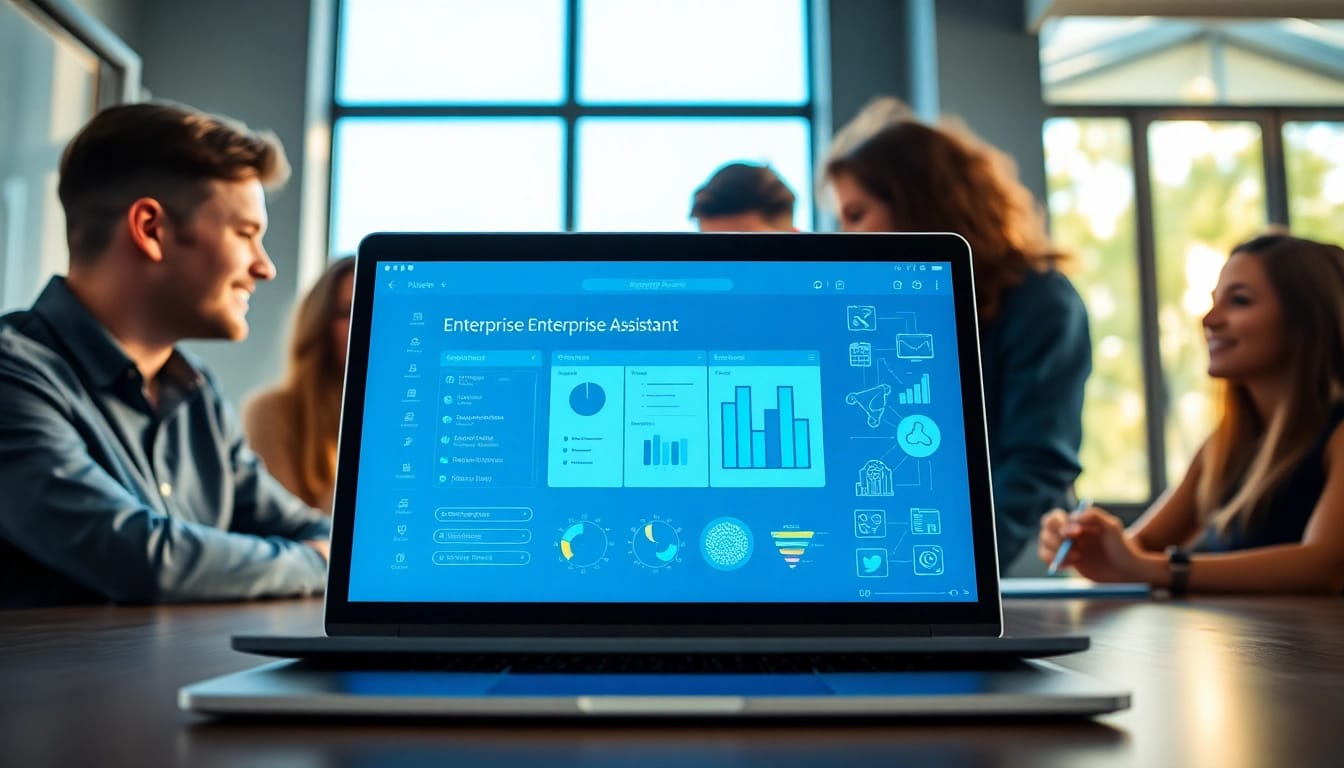 Utilize enterprise assistant software for enhancing collaboration and productivity in a modern workspace.