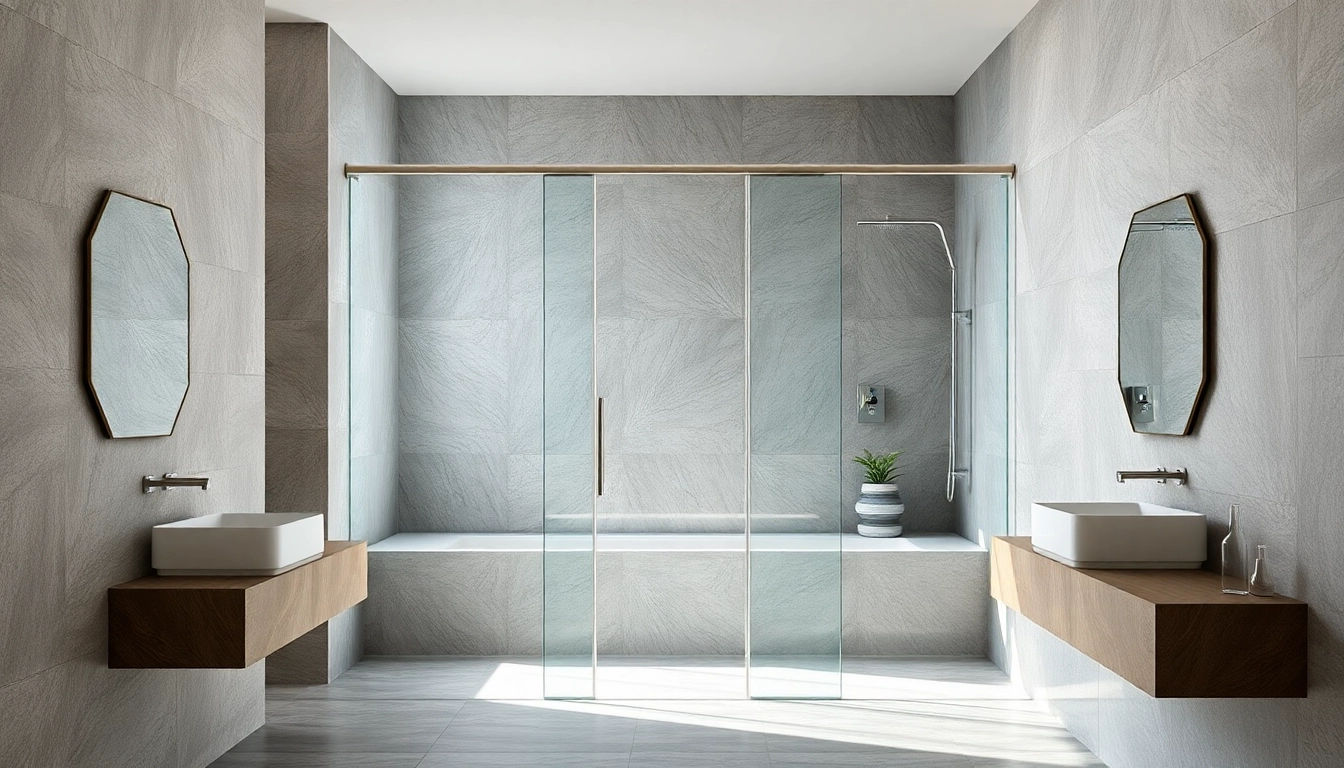 Installer une paroi de douche élégante et moderne dans une salle de bain minimaliste.