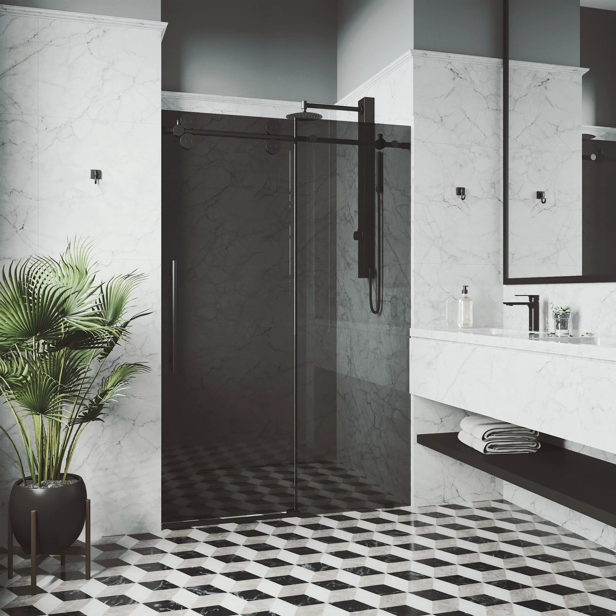 Discover the Beauty of Black Shower Doors by Sunny Shower