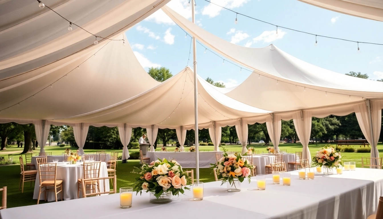 Brightly decorated Tent Rentals set for a cheerful outdoor event.