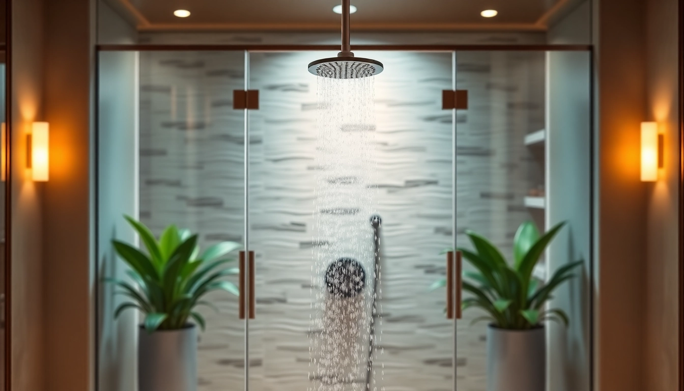 Experience elegant showers Australia with a luxurious glass-enclosed shower in a beautifully designed bathroom.