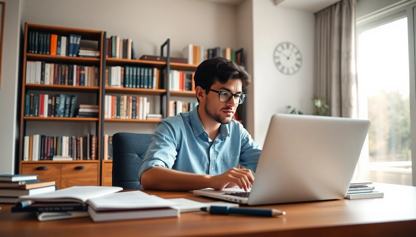 Person engaged in studying and preparing to pay someone to take my AWS exam in a well-lit office.