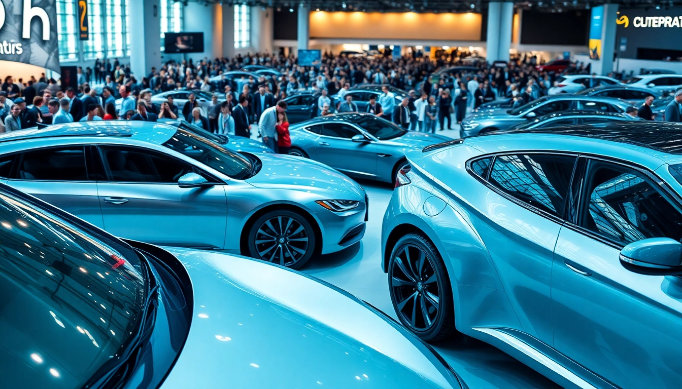 Experience a captivating Auto Cars Show featuring sleek vehicles and enthusiastic crowds at a dynamic exhibition.