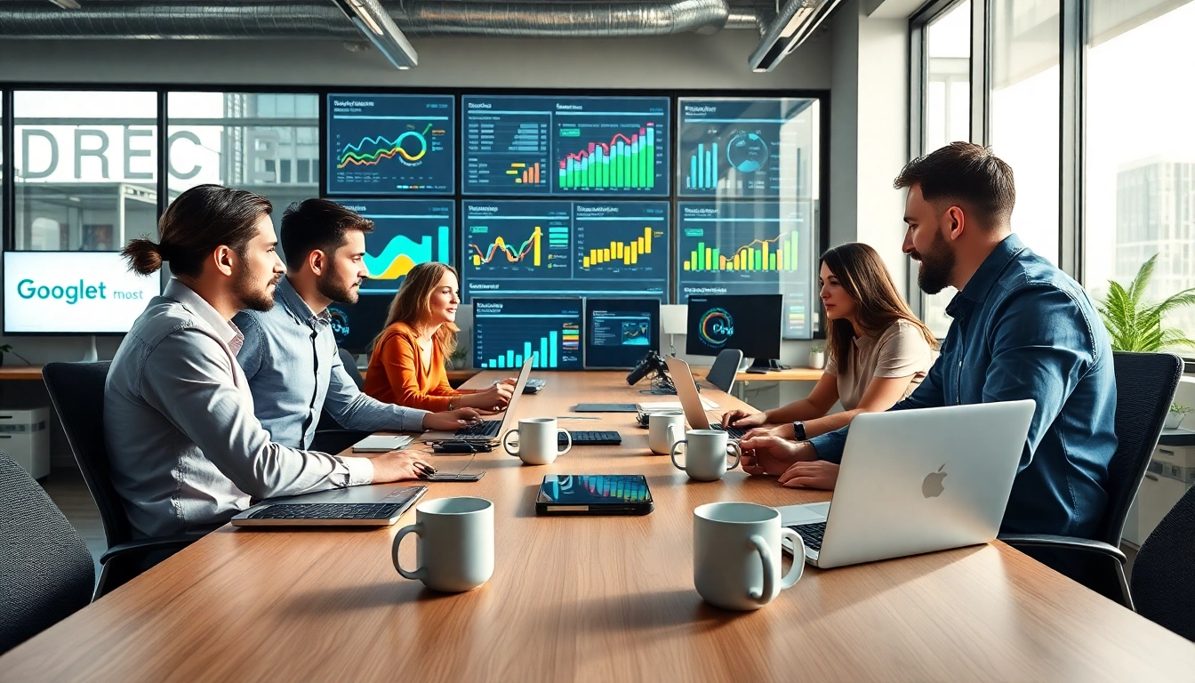 Optimize your business with Edmonton SEO strategies showcased in a dynamic office environment.