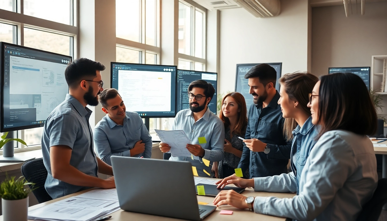 Webdesign Agentur: Professionelles Team arbeitet an innovativem Website-Projekt.