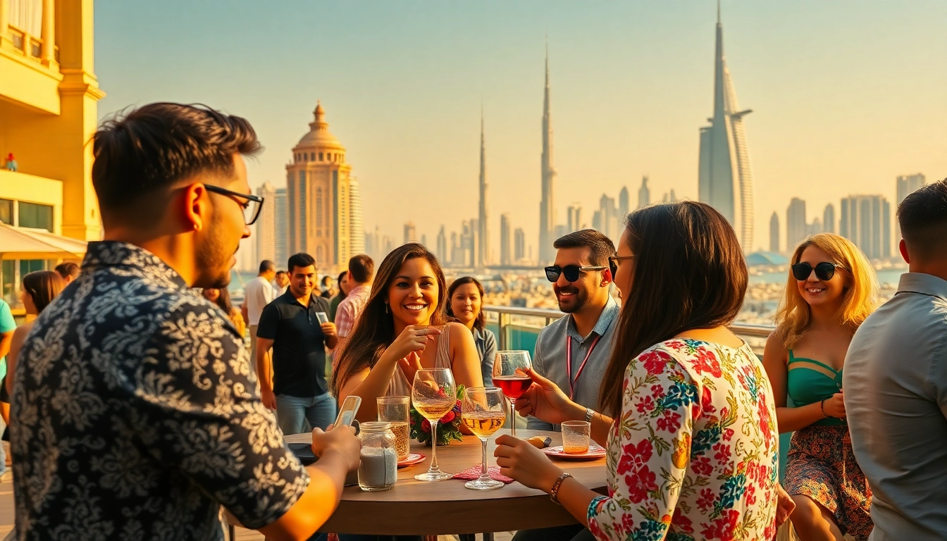 Your Dubai lifestyle platform showcasing an energetic social scene amidst iconic Dubai backdrops.