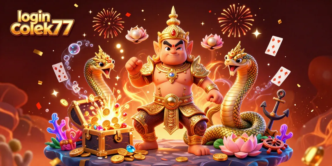 Experience the thrilling games at login colek77 featuring vibrant casino elements and unique characters.