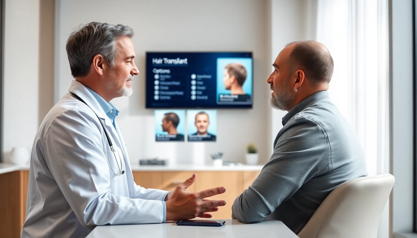 Consultation for hair transplant istanbul with a professional doctor and patient interaction.