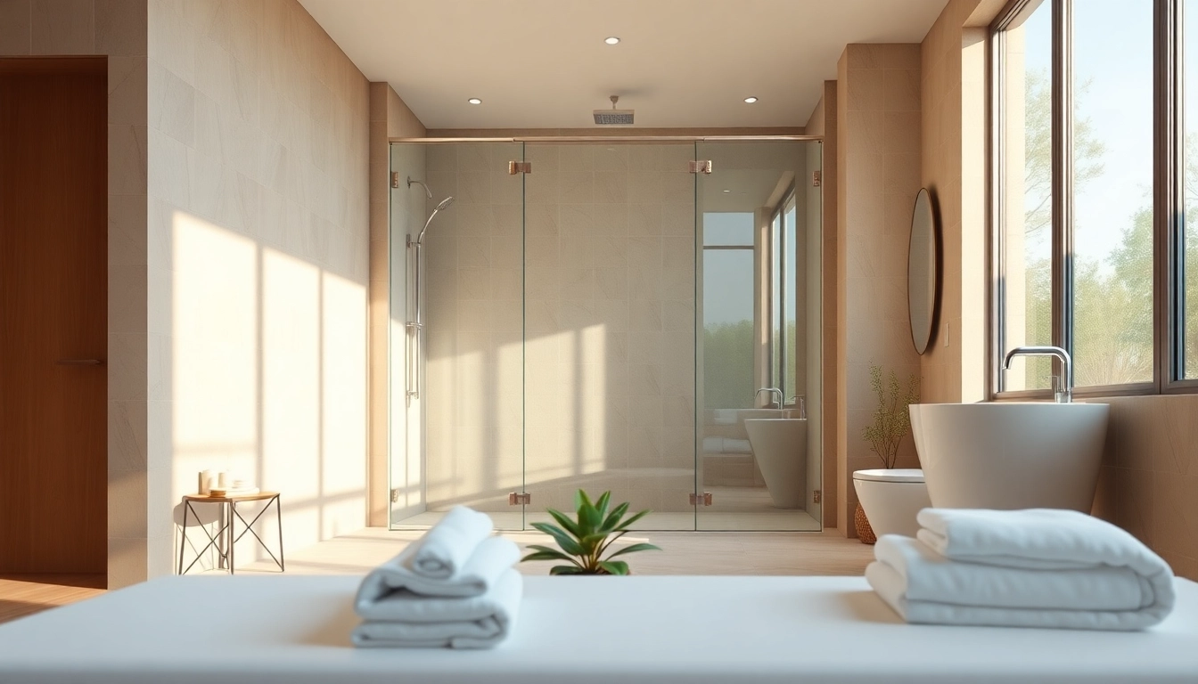 Refreshing elegant showers Australia in a bright, modern bathroom setting with luxurious design details.