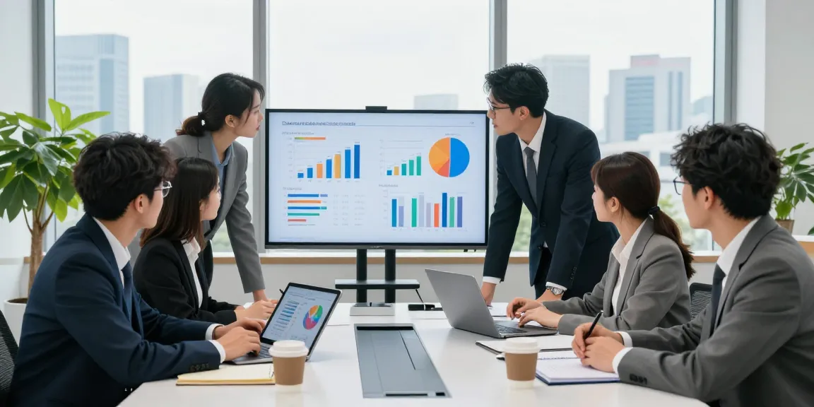 AI SEO service in Malaysia boosting business collaboration in a modern office.