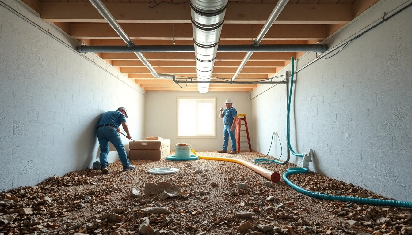 Crawl Space Restoration process highlighting professional techniques and tools for a secure home environment.