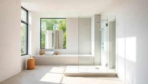 Transform an elegant bathroom with sunny showers france for a luxurious experience.