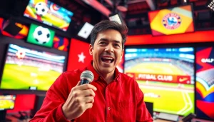 스포츠중계와 함께 생생한 스포츠 중계 환경을 설명하는 화면을 담고 있습니다.