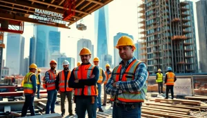 Manhattan Commercial General Contractor leading a dynamic construction team in an urban landscape.