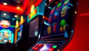 Mainkan pakde4d slot pada mesin slot digital dengan grafis cerah yang penuh warna.