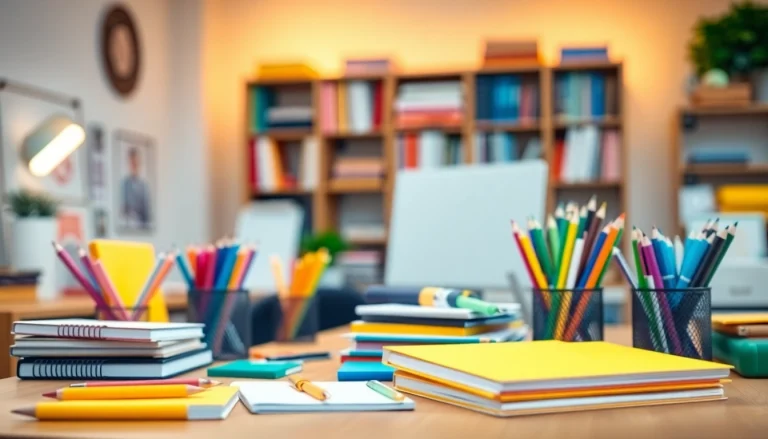 Showcasing a vibrant workspace filled with quality stationary uk supplies for enhanced creativity.