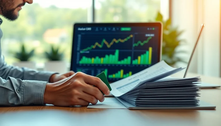 카드 현금화에 대한 정보를 분석하며 서류를 검토하는 사람의 모습.