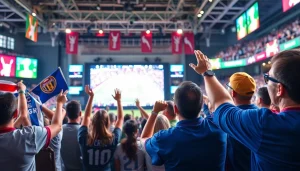스포츠중계와 함께 응원하는 다채로운 팬들의 축제 같은 현장 모습