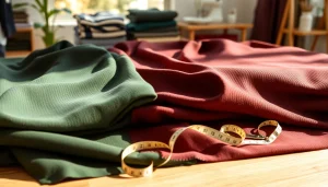 Punta di Roma stoffen op een houten tafel met kleuren en texturen.