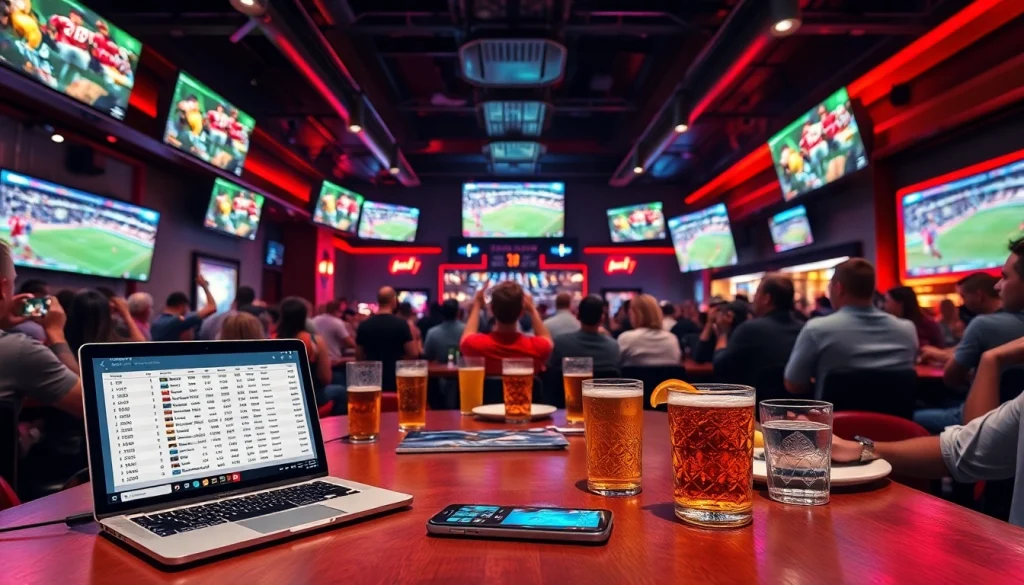 Experience the best sports betting sites in Mexico with an engaging sports bar atmosphere showcasing live games.