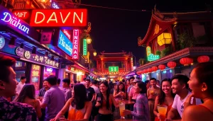 Experience the vibrancy of 다낭밤문화 with lively nightlife, neon lights, and social gatherings in Da Nang.