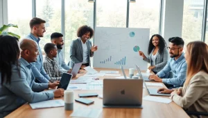 Engaging team discussion on Acquisition Planning strategy in a bright office.