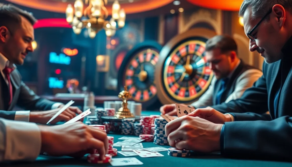 Rasakan sensasi berjudi dengan poker taruhan tinggi dan slip taruhan obral toto dalam suasana kasino yang hidup.