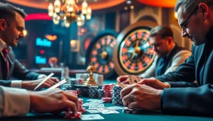 Rasakan sensasi berjudi dengan poker taruhan tinggi dan slip taruhan obral toto dalam suasana kasino yang hidup.